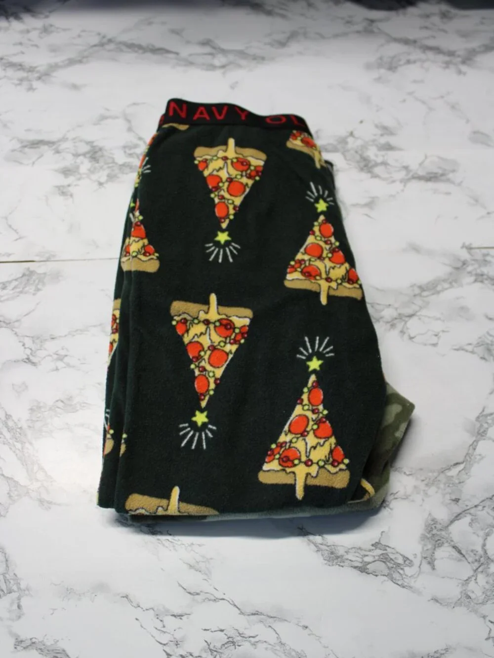 Old Navy Boys Fleece Lounge Pajama Bottoms Pizza Halloween Christmas Size 6-7